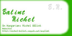 balint michel business card