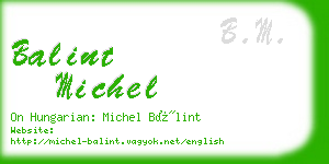 balint michel business card